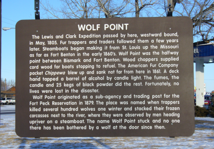 Wolf Point History Plaque