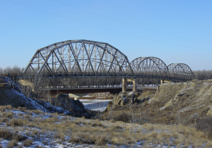Wolf Point Bridge Profile View