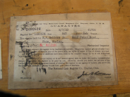 Antique Register Certificate