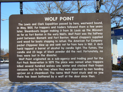 Wolf Point History Plaque
